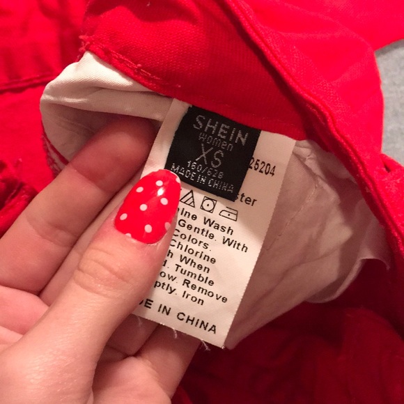 Red High Rise Joggers - Picture 3 of 3